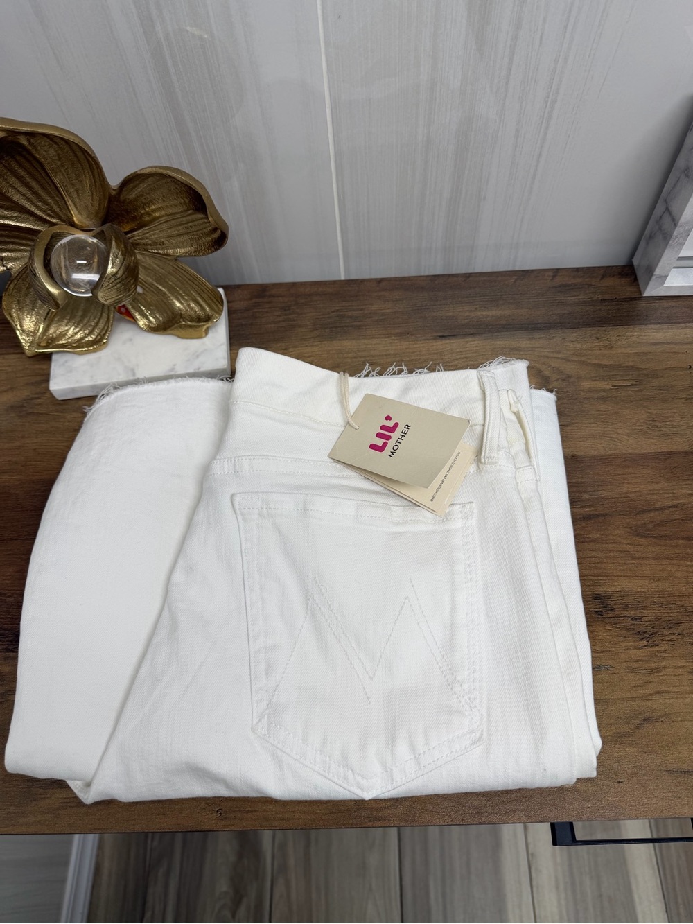 Mother Loves LIL White Wide-Leg Women's Jeans - Picture 5 of 7